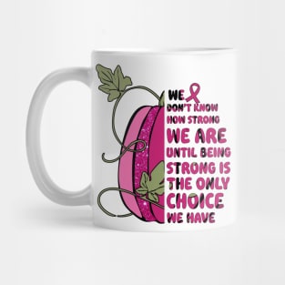 Breast Cancer Awareness pink pumpkin Mug